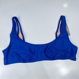 J Crew Heritage scoopneck bikini top royal blue
